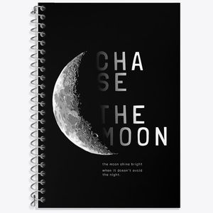 دفتر زبان 50 برگ خندالو مدل دو خط طرح ماه (Moon) کد F1547