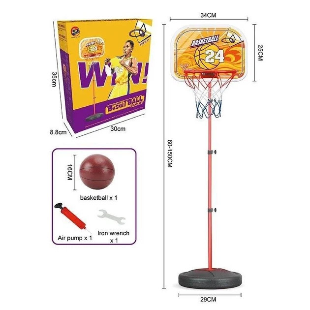 ست اسباب بازی بسکتبال مدل فلزی طرح توپ و تلمبه دار کد B11 -29 — تصویر ۵