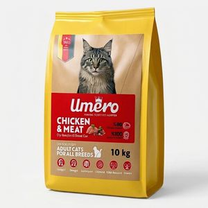 غذا خشک گربه بالغ اومرو مدل سوپر پریمیوم با طعم مرغ و گوشت وزن 10 کیلوگرم