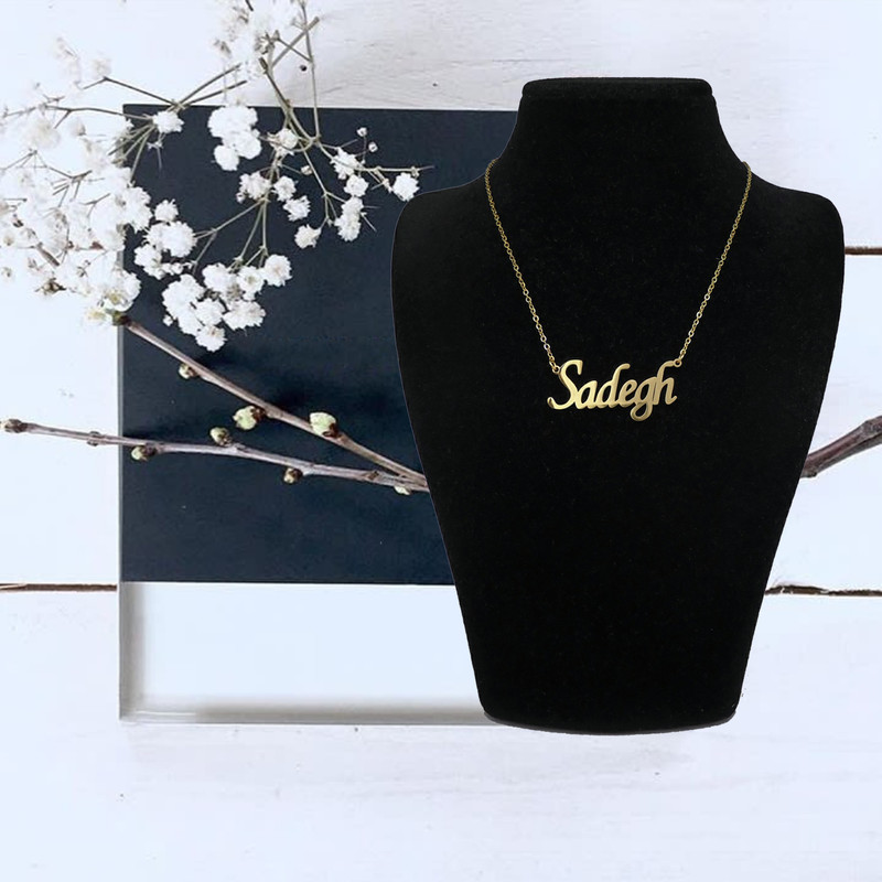 گردنبند نقره زنانه آی جواهر مدل صادق کد N888 — تصویر ۴