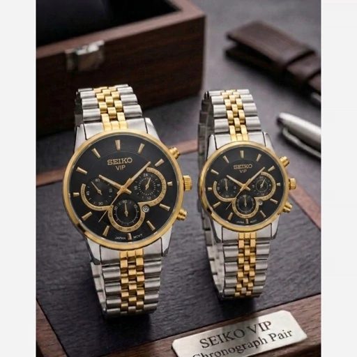 ساعت مچی زنانه ومردانه سیکو وی ای پی رنگ ثابت دارای روزشمار کیفیت عالی SEIKO — تصویر ۲