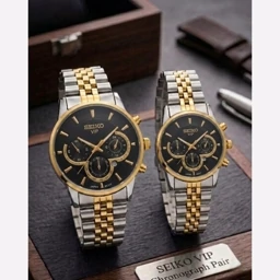 ساعت مچی زنانه ومردانه سیکو وی ای پی رنگ ثابت دارای روزشمار کیفیت عالی SEIKO — تصویر ۳