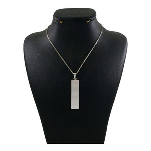 گردنبند نقره زنانه دلی جم طرح مستطیل کد D 625