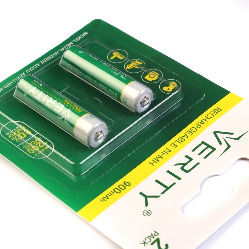 باتری نیم قلمی قابل شارژ وریتی مدل 900mAh بسته دو عددی — تصویر ۲