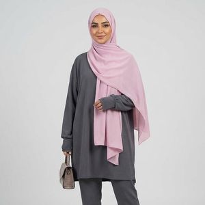شال حریر زنانه مدل مزونی ساده کد 99205 با طول و عرض 70*174 سانتی‌متر
