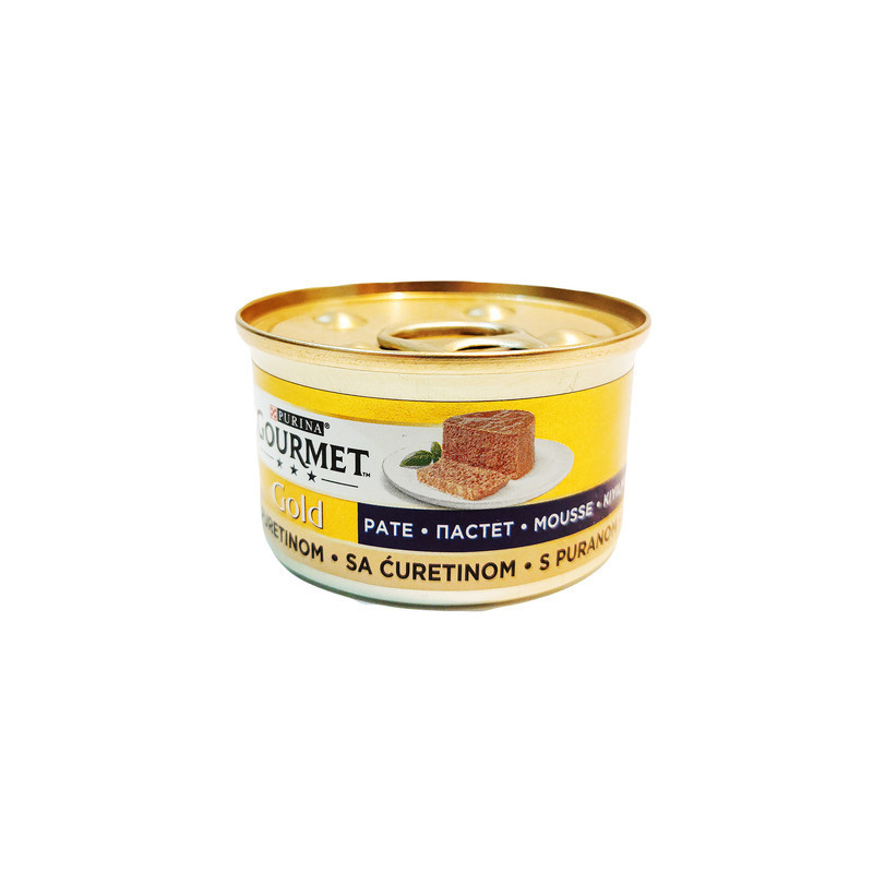 کنسرو غذای گربه گورمت مدل پته گوشت بوقلمون GOLD-PURINA وزن 85 گرم — تصویر ۲