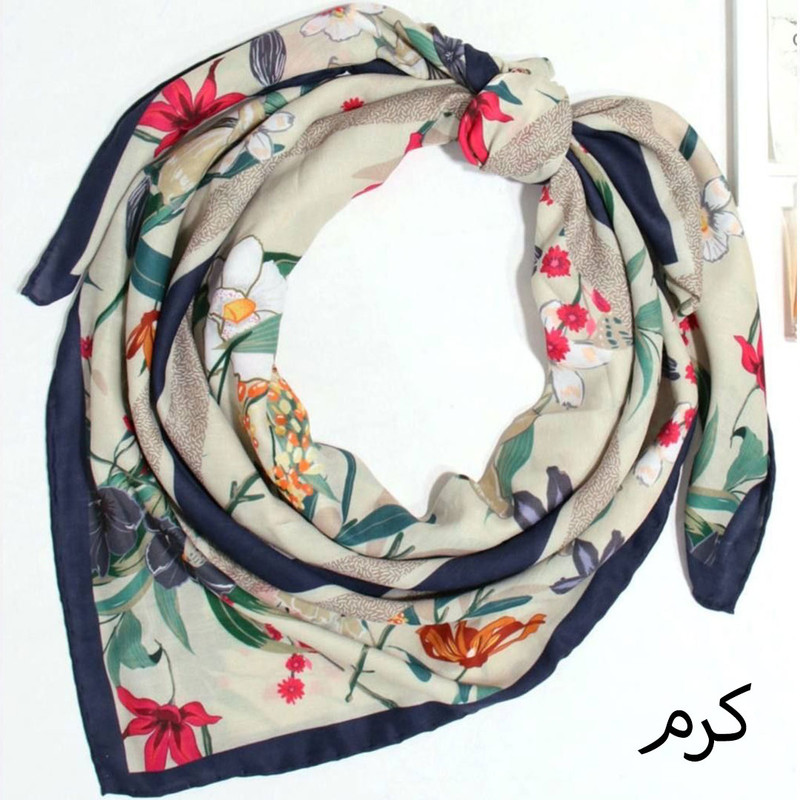 روسری زنانه مدل نخی کلاسیک کد 9864 — تصویر ۴
