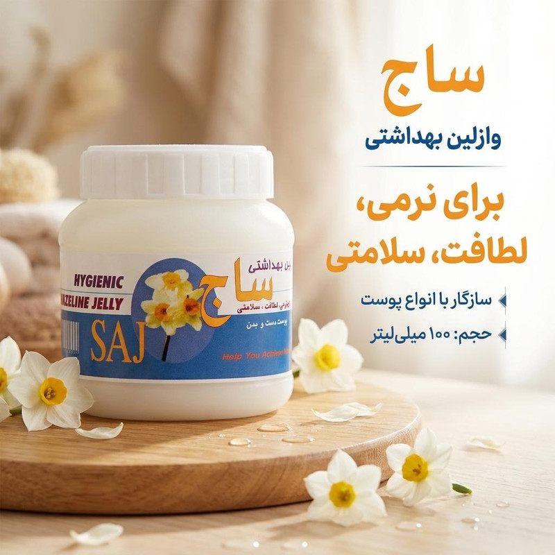 وازلین ساج مدل 001 حجم 100 میلی‌لیتر — تصویر ۲