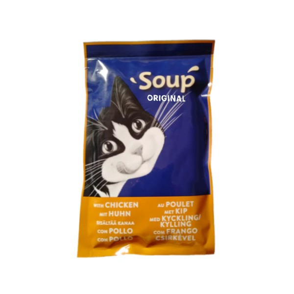 سوپ گربه بالغ فلیکس مدل Soup Original طعم مرغ وزن 48 گرم — تصویر ۳