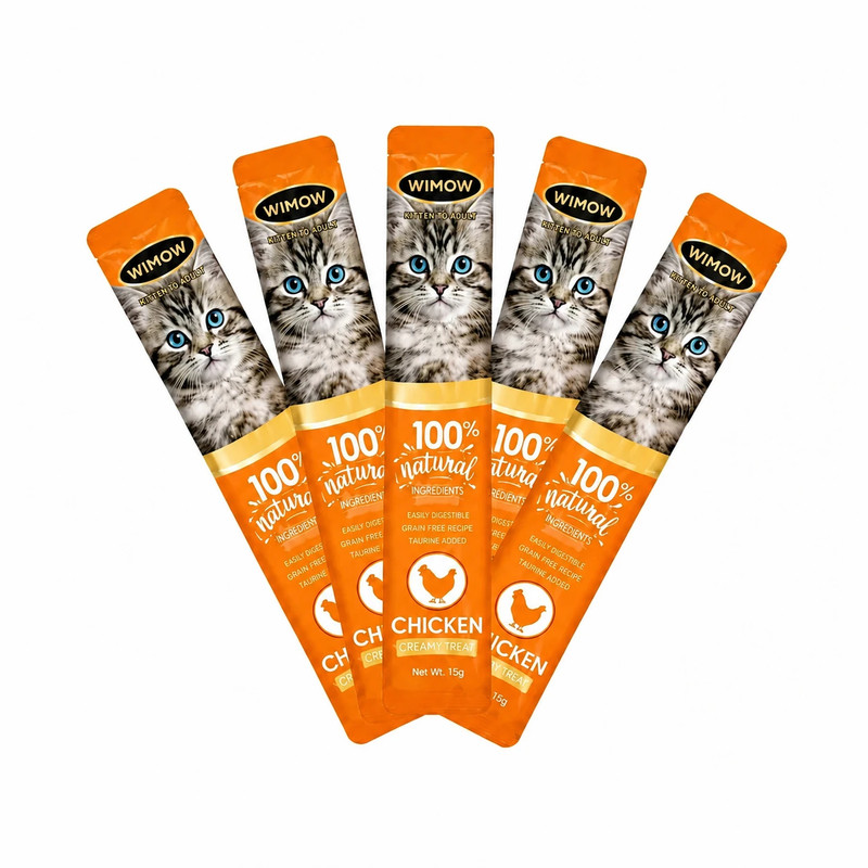 بستنی گربه ویموو مدل Cat Snacks طعم مرغ وزن 15 گرم بسته 5 عددی — تصویر ۲