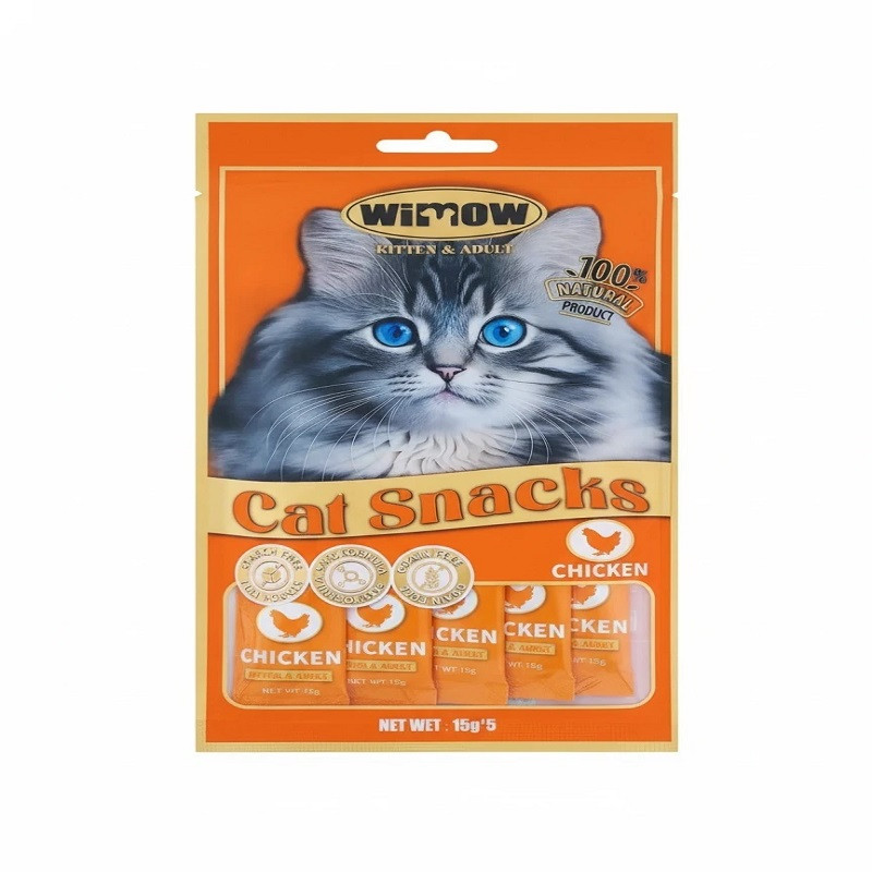 بستنی گربه ویموو مدل Cat Snacks طعم مرغ وزن 15 گرم بسته 5 عددی — تصویر ۳