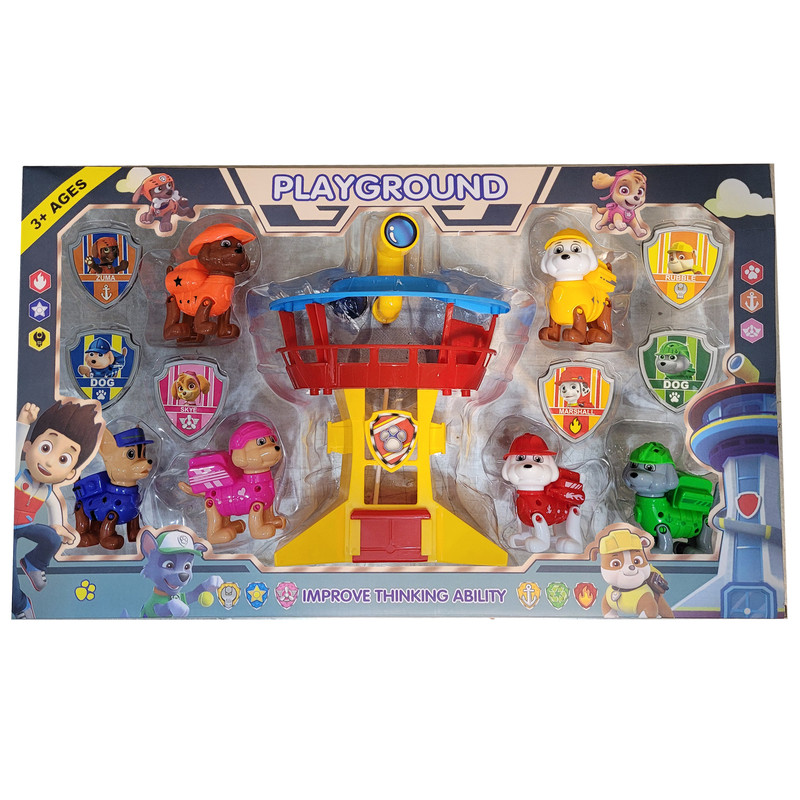 اسباب بازی مدل سگهای نگهبان با برجک کد 5831A مجموعه 13 عددی — تصویر ۲