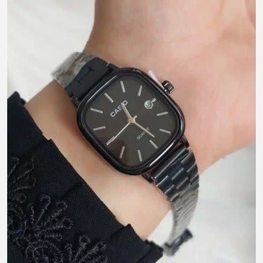 ساعت مچی زنانه کاسیو اولدمانی CASIO موتور ژاپن فول بلک