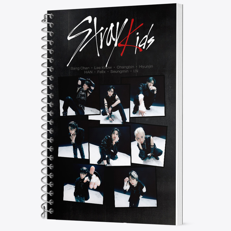 دفتر زبان 50 برگ خندالو مدل دو خط طرح استری کیدز (Stray Kids) کد F5565 — تصویر ۲