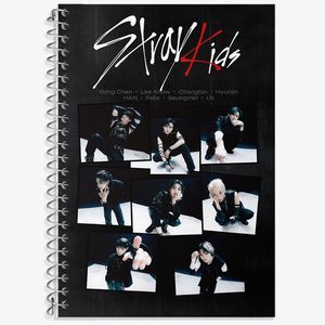 دفتر زبان 50 برگ خندالو مدل دو خط طرح استری کیدز (Stray Kids) کد F5565
