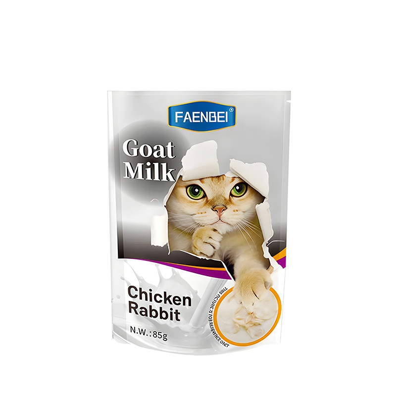 پوچ گربه بالغ فنبی مدل Goat Milk طعم مرغ و خرگوش وزن 85 گرم — تصویر ۲