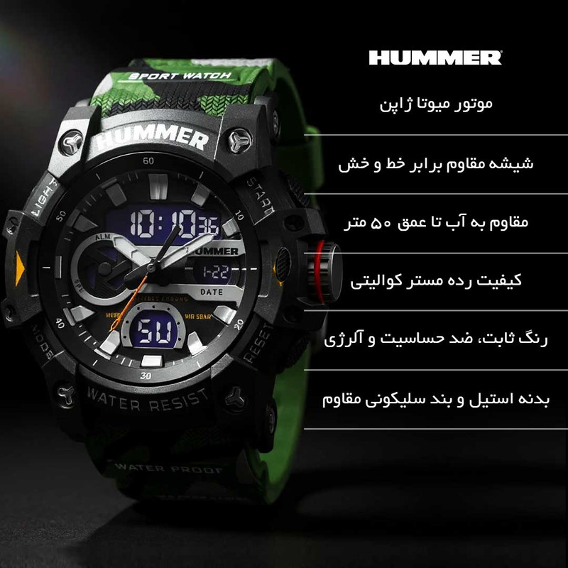 ساعت مچی عقربه‌ای کوارتز مردانه هامر مدل HM1440-C5 — تصویر ۴