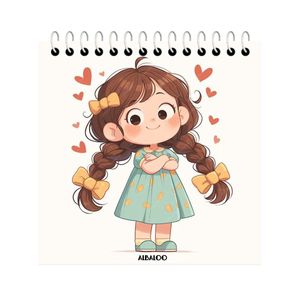 دفترچه یادداشت 50 برگ آلبالو مدل دخترانه فانتزی کد 4073