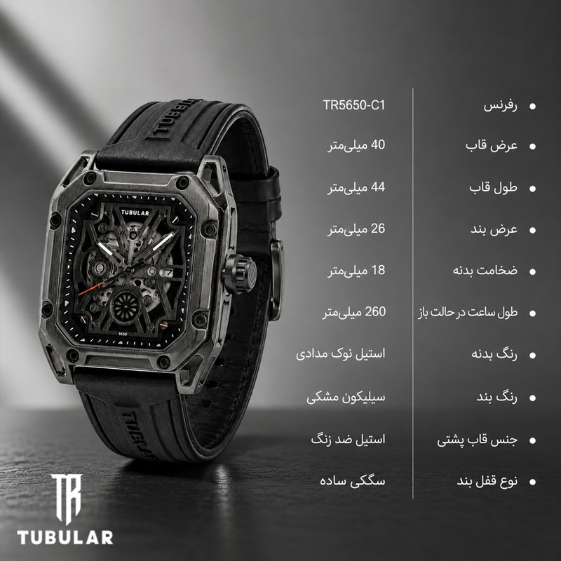 ساعت مچی عقربه‌ای کوارتز مردانه توبلار مدل تقویم دار کد TR5650-C1 — تصویر ۵