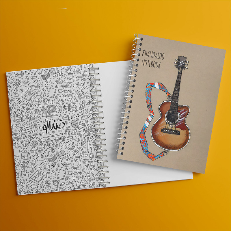 دفتر نت موسیقی 50 برگ خندالو طرح گیتار (Guitar) کد N8071 — تصویر ۲