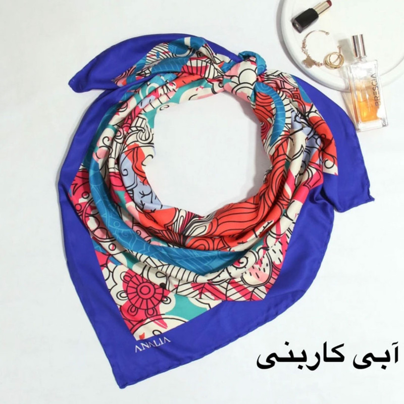 روسری زنانه مدل ابریشم پاییزه کد 9073 — تصویر ۲