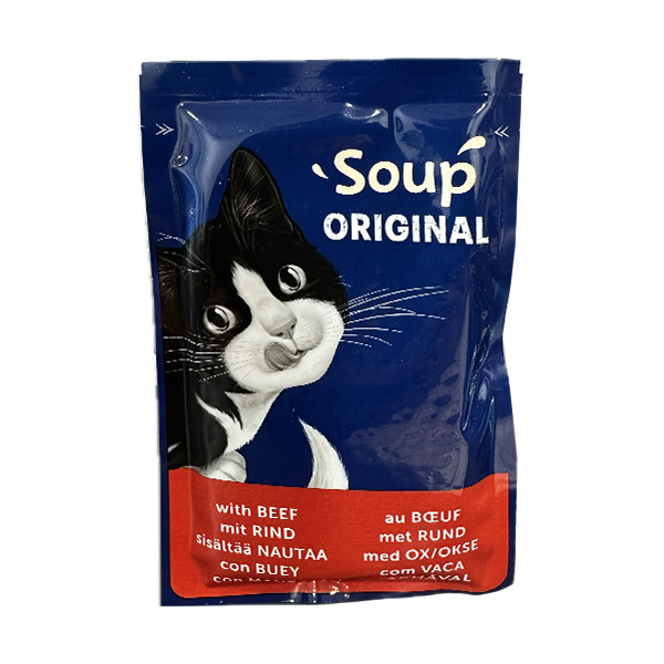 سوپ گربه بالغ فلیکس مدل Soup Original با طعم گوشت گاو وزن 48 گرم — تصویر ۳