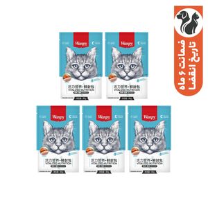 پوچ گربه ونپی مدل مرغ و خرچنگ وزن400 گرم بسته 5 عددی