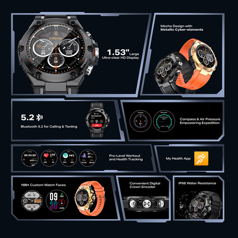 ساعت هوشمند 40 میلی‌متری اینفینیکس مدل XWatch 3 GT با بند پلاستیکی — تصویر ۴