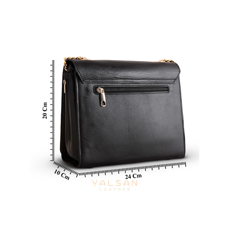 کیف دوشی زنانه چرم یلسان مدل الین کد 036-01-GL — تصویر ۳