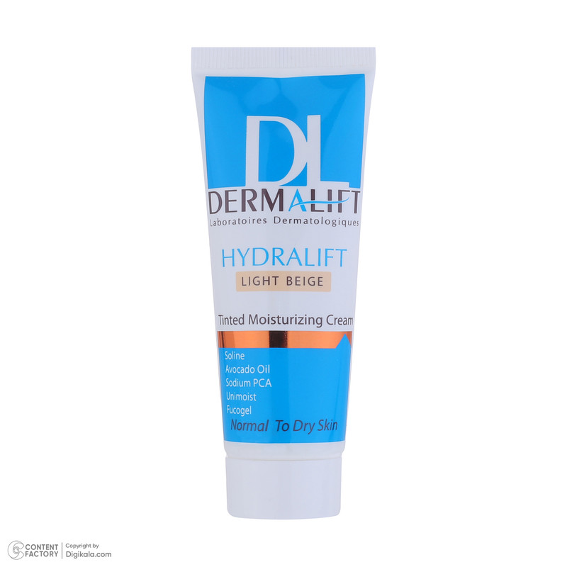 کرم مرطوب کننده رنگی صورت درمالیفت مدل HYDRALIFT مناسب پوست‌های خشک و معمولی حجم 40 میلی لیتر — تصویر ۲