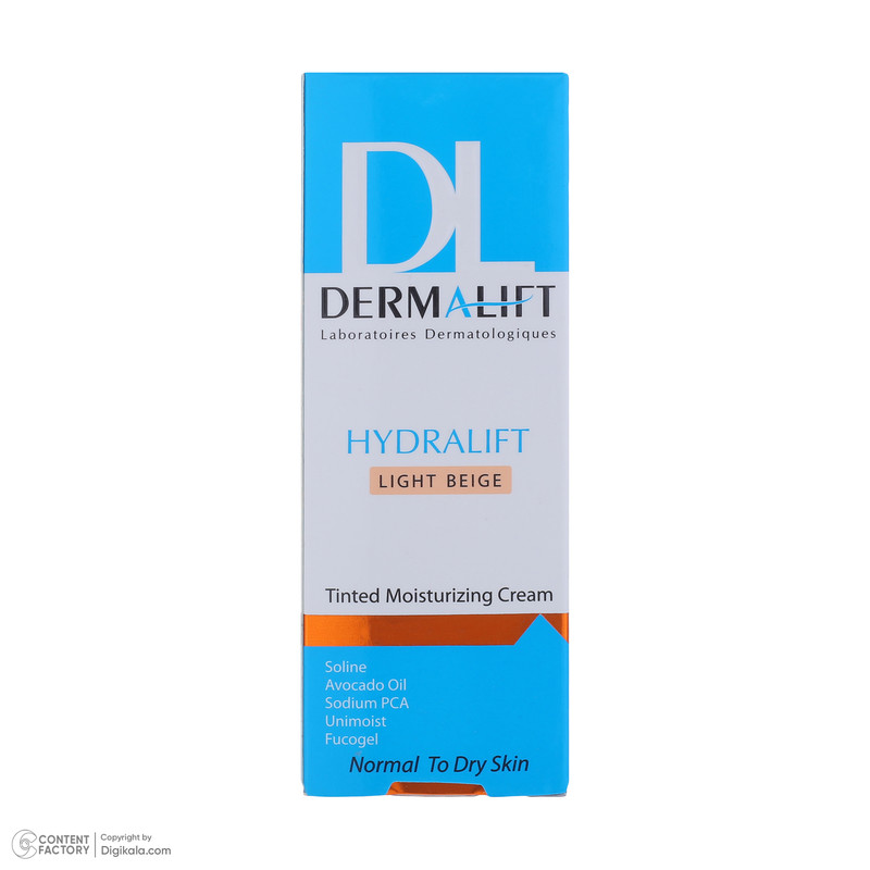 کرم مرطوب کننده رنگی صورت درمالیفت مدل HYDRALIFT مناسب پوست‌های خشک و معمولی حجم 40 میلی لیتر — تصویر ۵