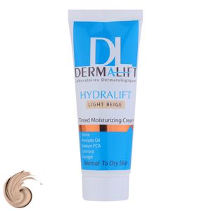 کرم مرطوب کننده رنگی صورت درمالیفت مدل HYDRALIFT مناسب پوست‌های خشک و معمولی حجم 40 میلی لیتر
