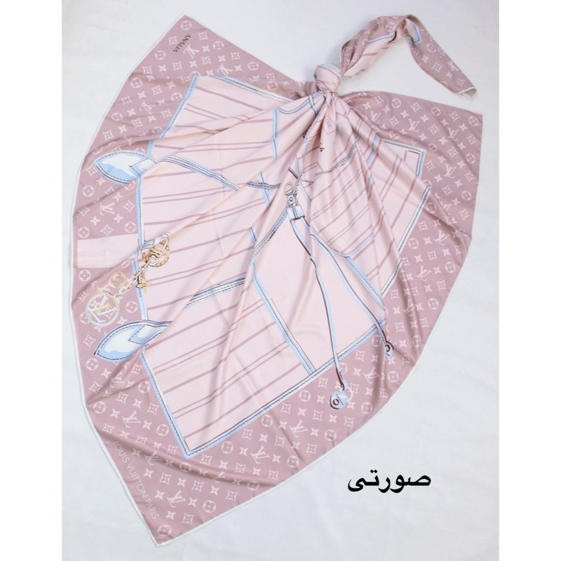 روسری زنانه مدل ابریشم مزونی کد 10293 — تصویر ۲