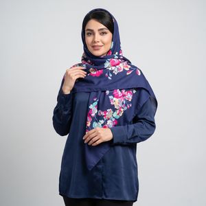 روسری زنانه مدل نخ پنبه گل گلی پاییزی کد 1018