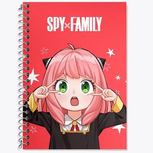 دفتر زبان 50 برگ خندالو مدل دو خط طرح آنیا فورجر انیمه اسپای ایکس فمیلی Spy x Family کد 15584