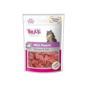 تشویقی گربه ترولی مدل Mini Harts Chicken & Fish وزن 50 گرم