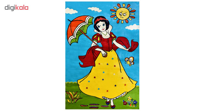 فرش ماشینی سهند کد 103 زمینه آبی — تصویر ۲