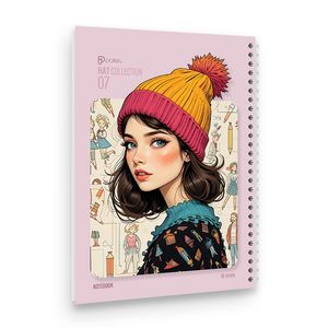 دفتر مشق 80 برگ سیمی مدل Hat کد07