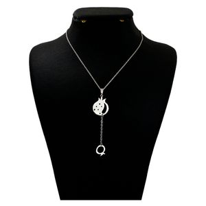 گردنبند نقره زنانه دلی جم طرح انار شب یلدا کد D 395
