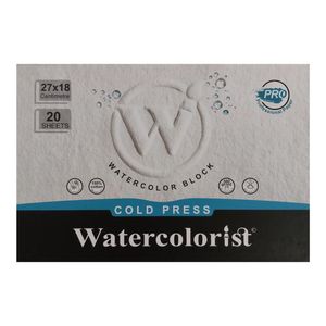 دفتر آبرنگ 20 برگ واترکالریست مدل بلوک کلدپرس پرو کد 1827 proCold