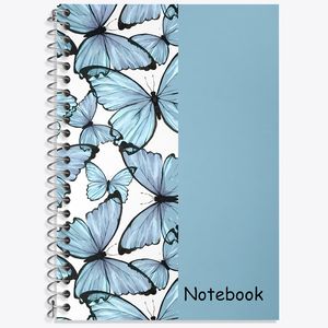 دفتر زبان 50 برگ خندالو مدل دو خط طرح بافت پروانه ای کد N6704