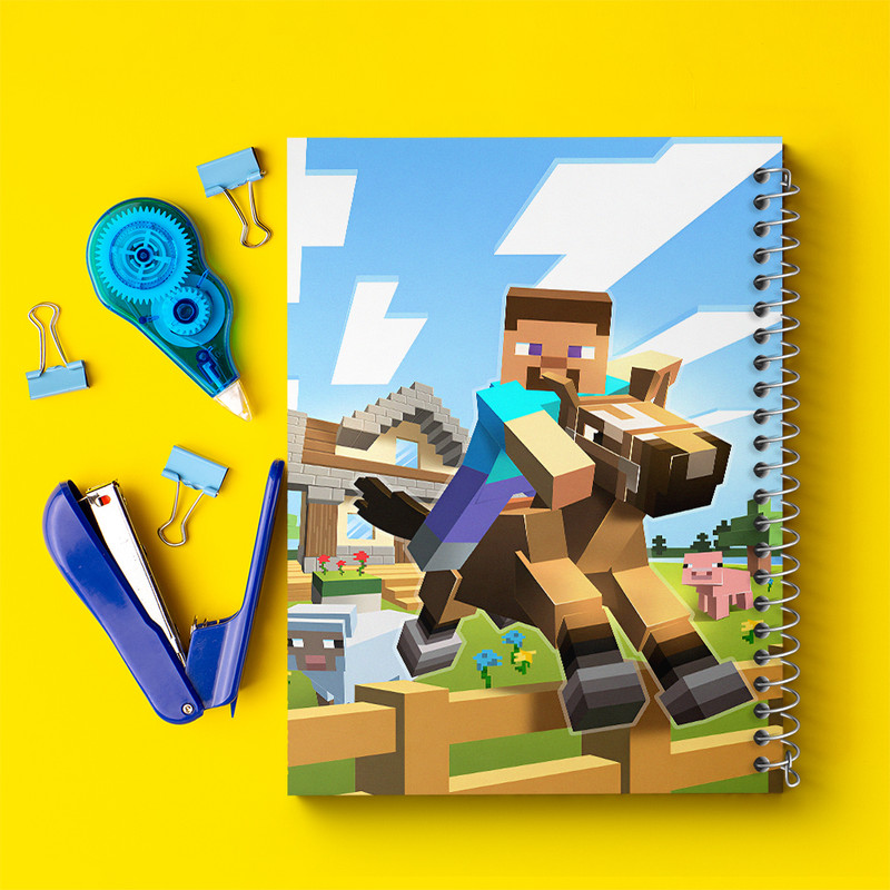 دفتر مشق 100 برگ خندالو طرح ماینکرافت (Minecraft) کد F14080 — تصویر ۴