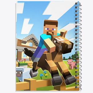 دفتر مشق 100 برگ خندالو طرح ماینکرافت (Minecraft) کد F14080