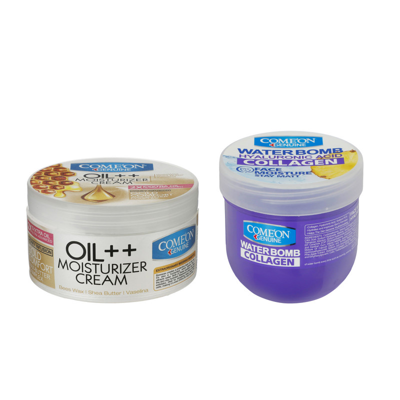 کرم آبرسان کامان سری واتربمب مدل COLLAGEN حجم 200 میلی لیتر به همراه کرم مرطوب کننده کامان مدل + Oil حجم 250 میلی لیتر — تصویر ۳