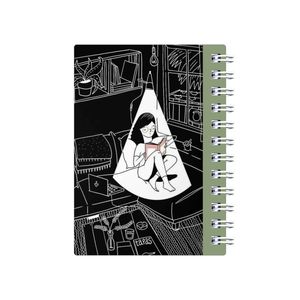 دفترچه یادداشت 50 برگ مدل تو دولیست طرح دختر کتابخوان فانتزی