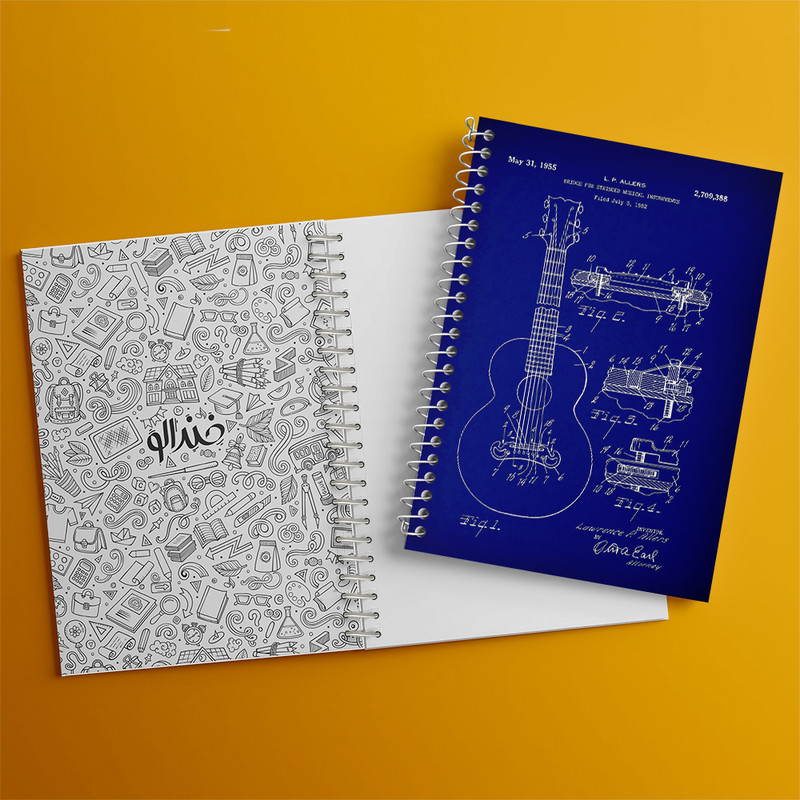 دفتر نت موسیقی 50 برگ خندالو طرح گیتار (Guitar) کد N8099 — تصویر ۲