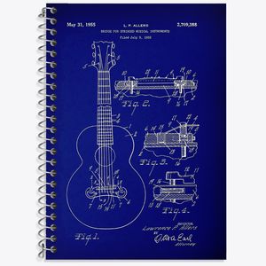 دفتر نت موسیقی 50 برگ خندالو طرح گیتار (Guitar) کد N8099