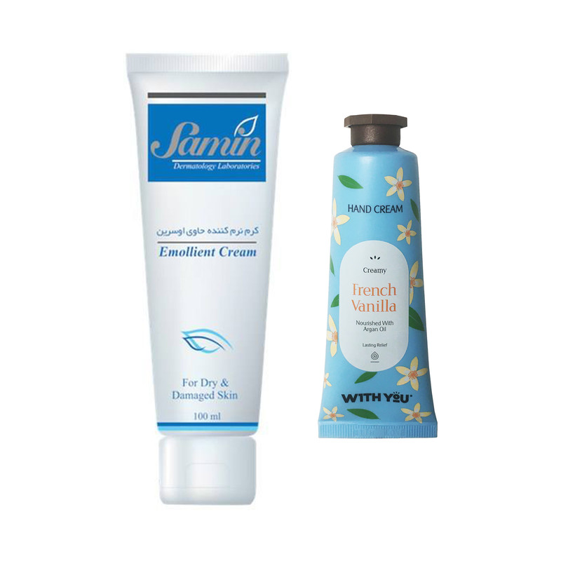 کرم نرم کننده ثمین مدل اوسرین حجم 100 میلی لیتر به همراه کرم مرطوب کننده ویت یو مدل French Vanilla حجم 50 میلی لیتر — تصویر ۲