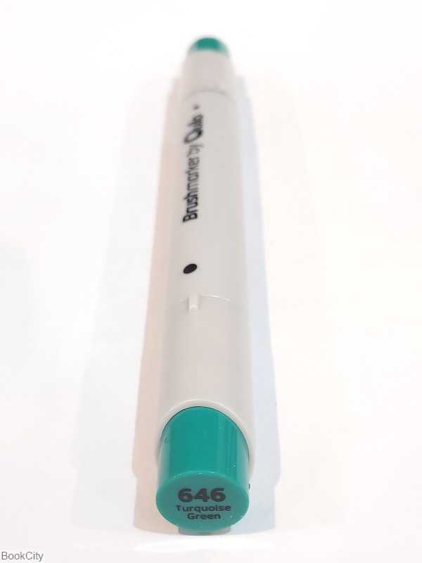 ماژیک طراحی 2 سر Quilo 646 Turquolse Green Brush — تصویر ۲