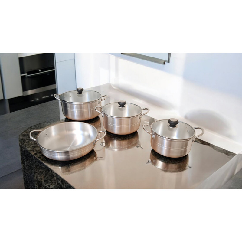 سرویس قابلمه و تابه آلومینیوم 7 پارچه وایت استون مدل W28 — تصویر ۲